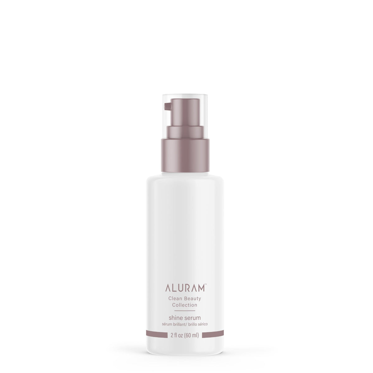 ALURAM front packaging showing serum bottle and label benefit of shine
