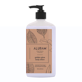 ALURAM front bottle view showing label and 18 fl oz size, highlights convenience
