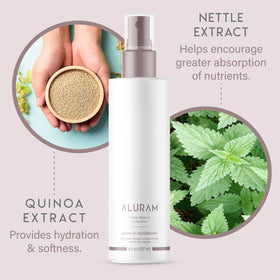 ALURAM quinoa and nettle extracts displayed to show strengthening and elasticity benefits