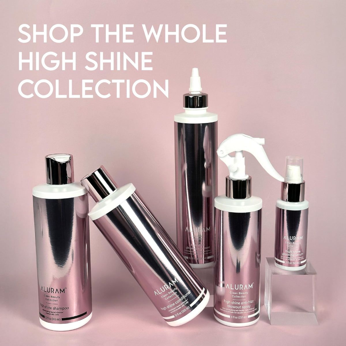 ALURAM bottle on vanity suggesting effortless daily styling routine