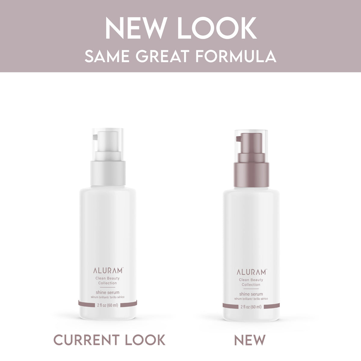 ALURAM close-up of pump dispensing lightweight serum texture for easy application