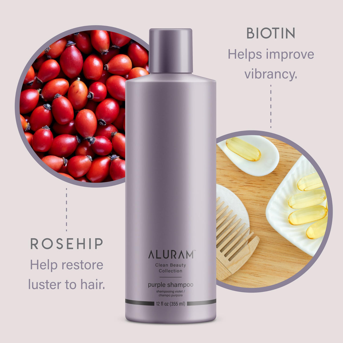 ALURAM size and scale next to hand illustrating 12 fl oz portability and value