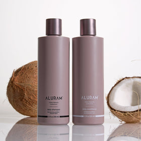 ALURAM lather texture demonstrating lightweight foam for gentle, hydrating cleanse