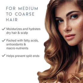 ALURAM rich lather on medium-coarse hair demonstrating gentle cleansing