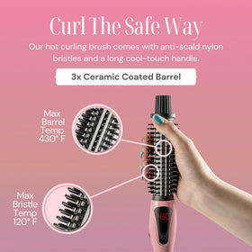 Alure anti-scald nylon bristles detail protecting fingers and scalp
