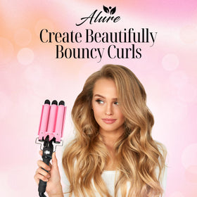Alure in-use styling creating beach waves quickly for time-saving benefit