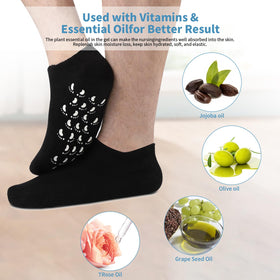 ALUROICE socks worn in bedroom lifestyle showing comfortable at-home treatment