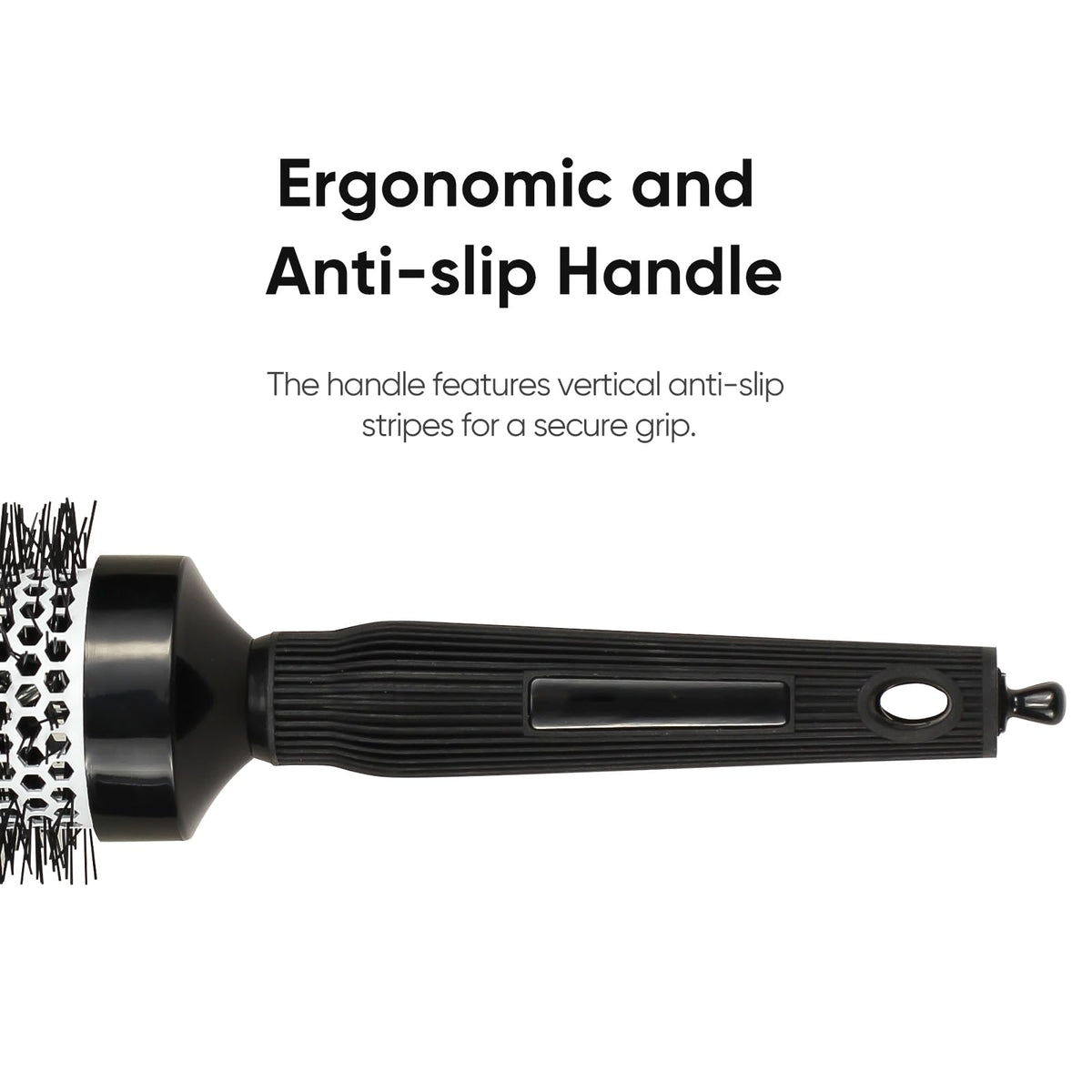 AM 8:00 ergonomic handle close-up offering comfortable non-slip control
