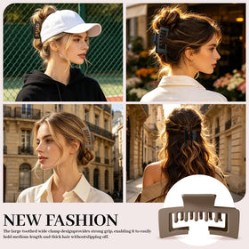 amader model wearing hat and clip outdoors showing secure hairstyle