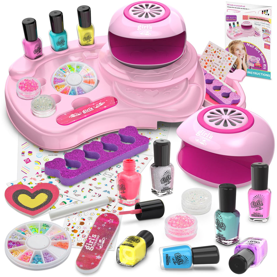 Amagoing front packaging showing complete kid-safe nail studio benefits