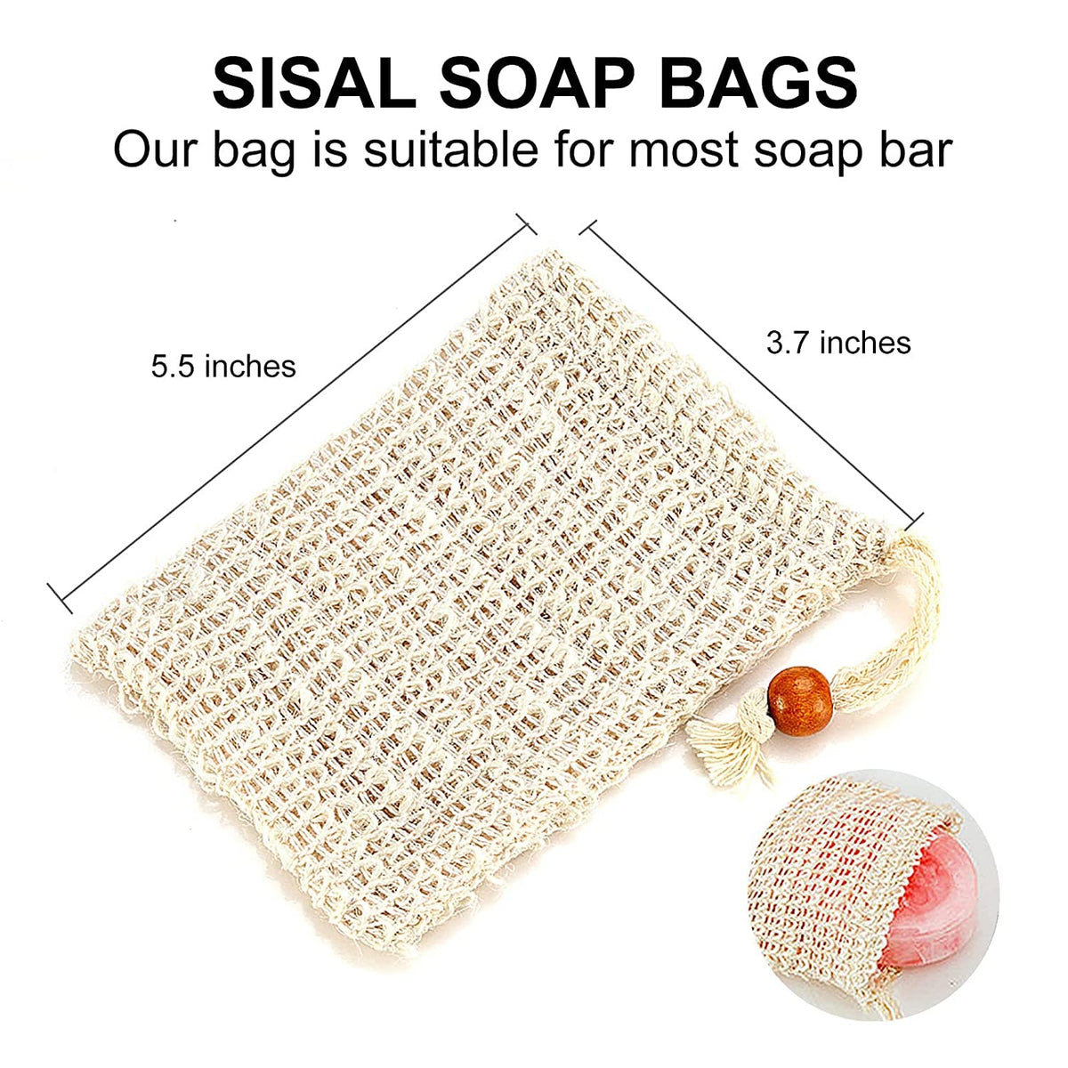 AMAHOMESA soap bag lathering in shower demonstrates rich suds benefit