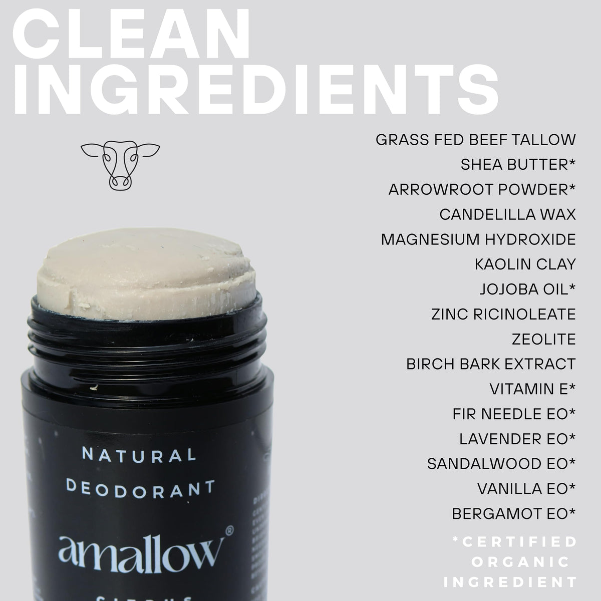 Amallow Everwood ingredient label close-up showing zinc and magnesium actives
