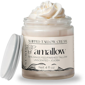 Amallow jar front view showing label and 4 oz size for clear product identification and benefit