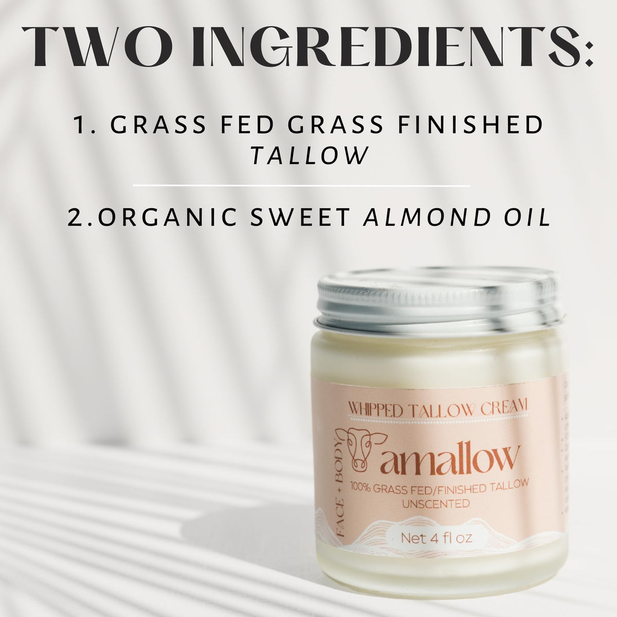 Amallow open jar top view displaying smooth whipped moisturizer for easy use