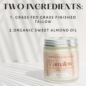 Amallow open jar top view displaying smooth whipped moisturizer for easy use