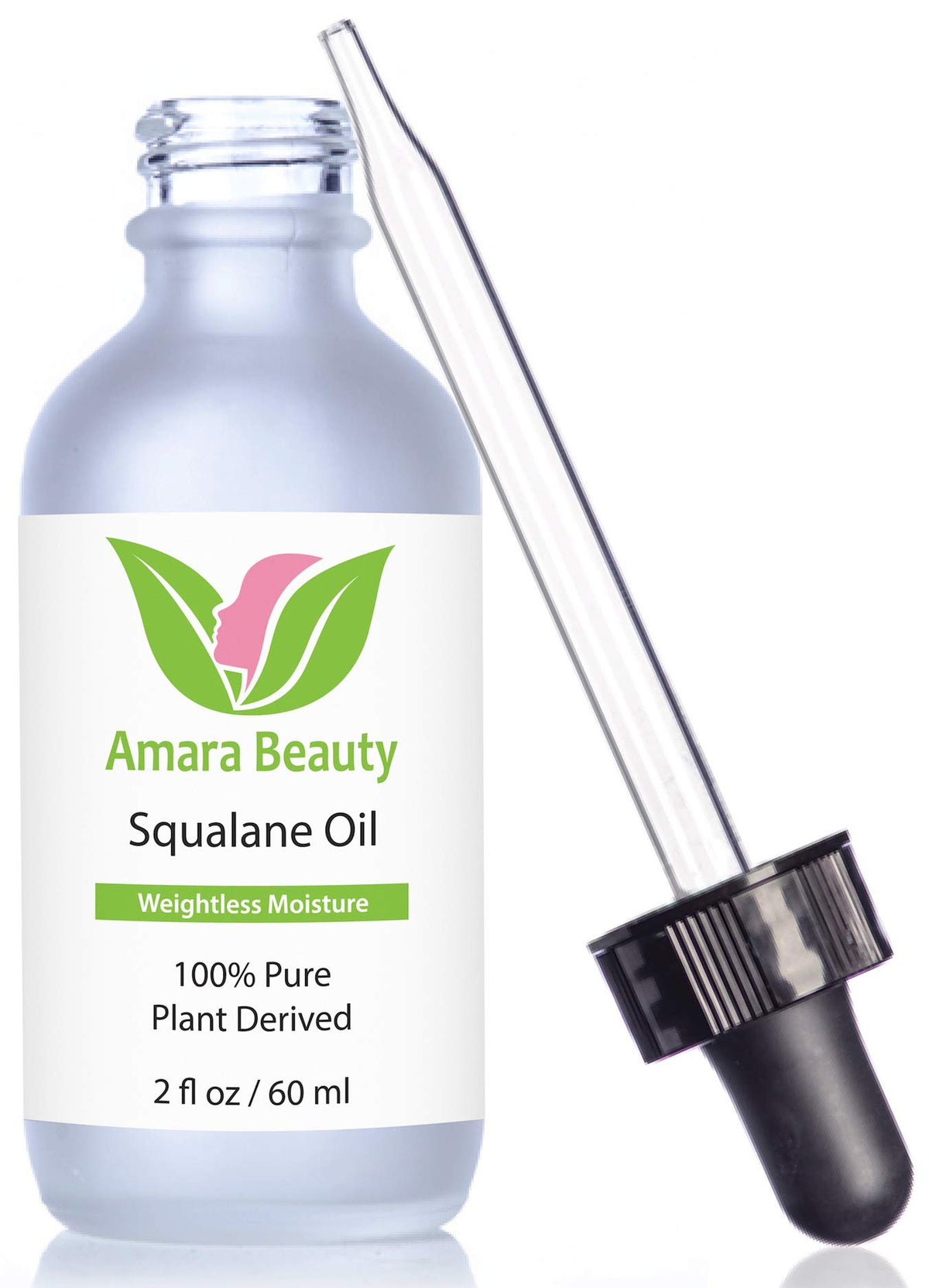 Amara Beauty front bottle showing clean packaging and 2 fl oz size for easy storage