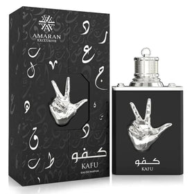 AMARAN PARFUMS Kafu close-up of wooden cap and label highlighting craftsmanship