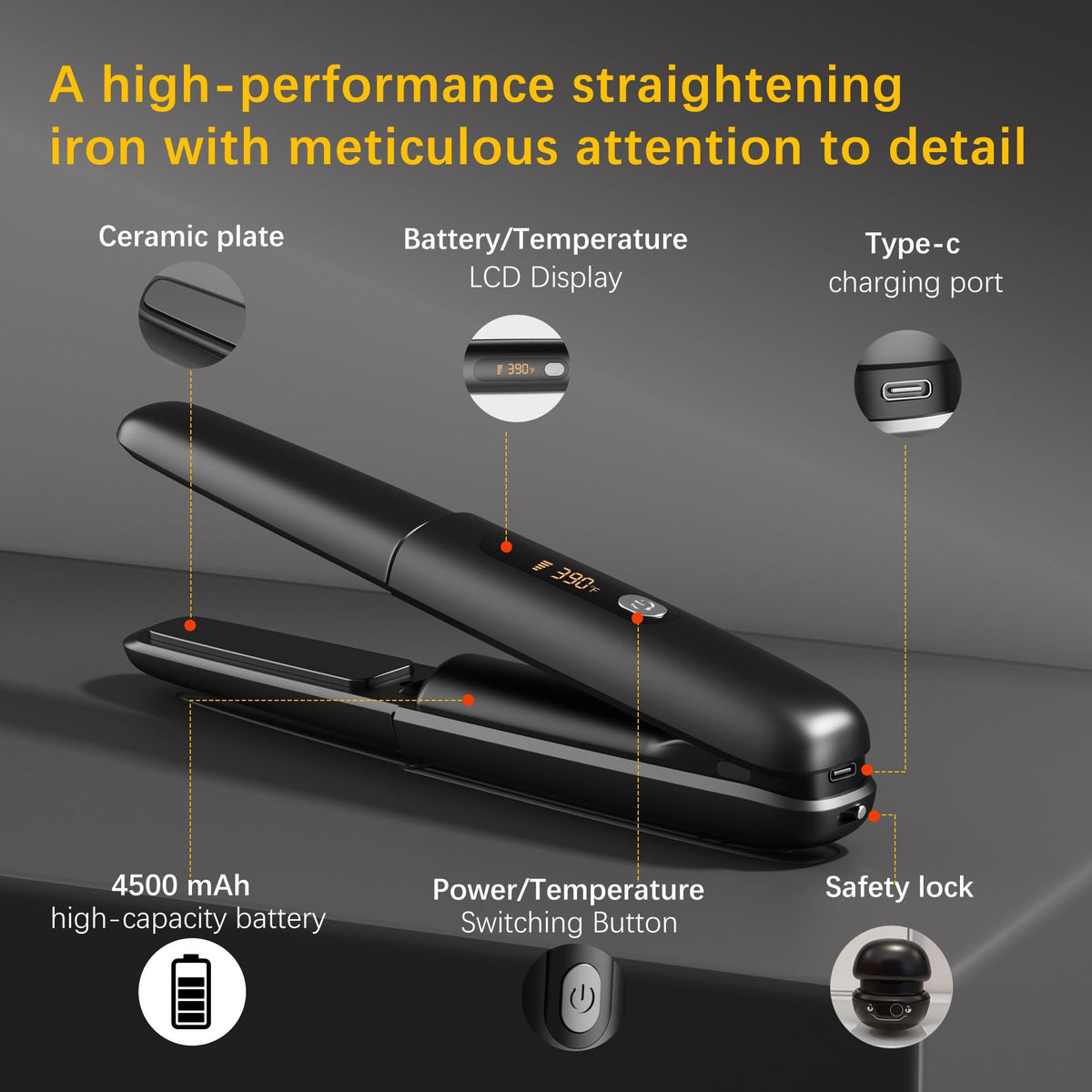 Amazebra open 18mm plate close-up for precise bangs and short-hair styling