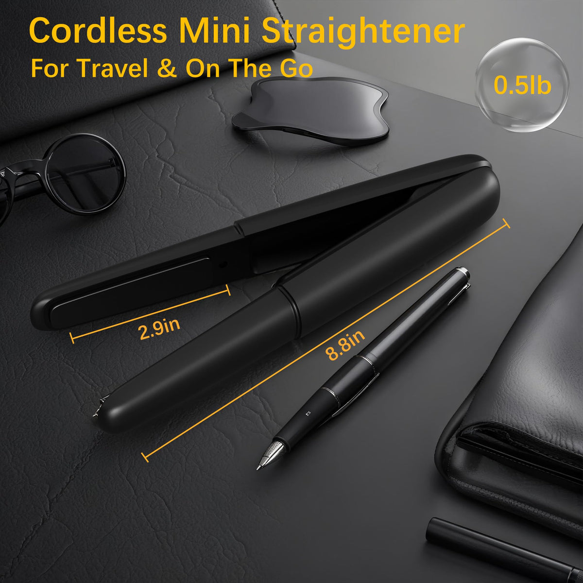 Amazebra pouch with styler to show easy storage and on-the-go protection