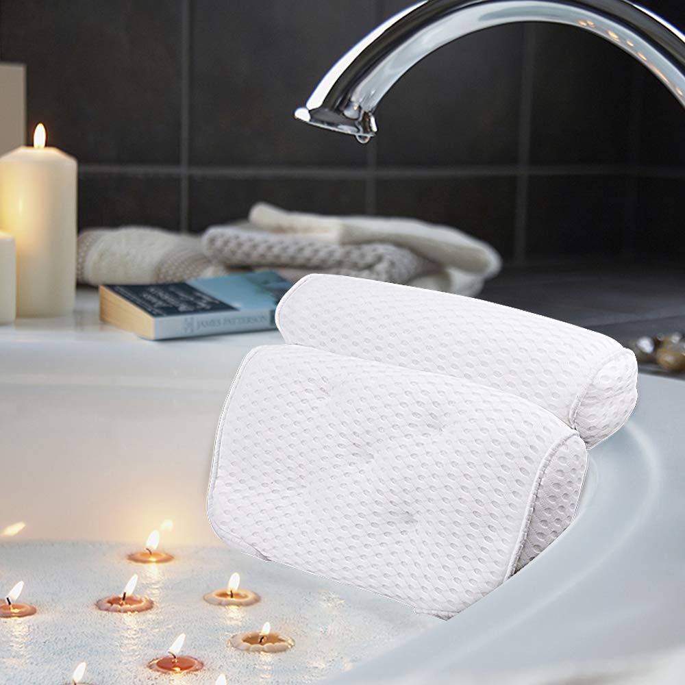 AmazeFan front view on bathtub showing ergonomic support and comfort