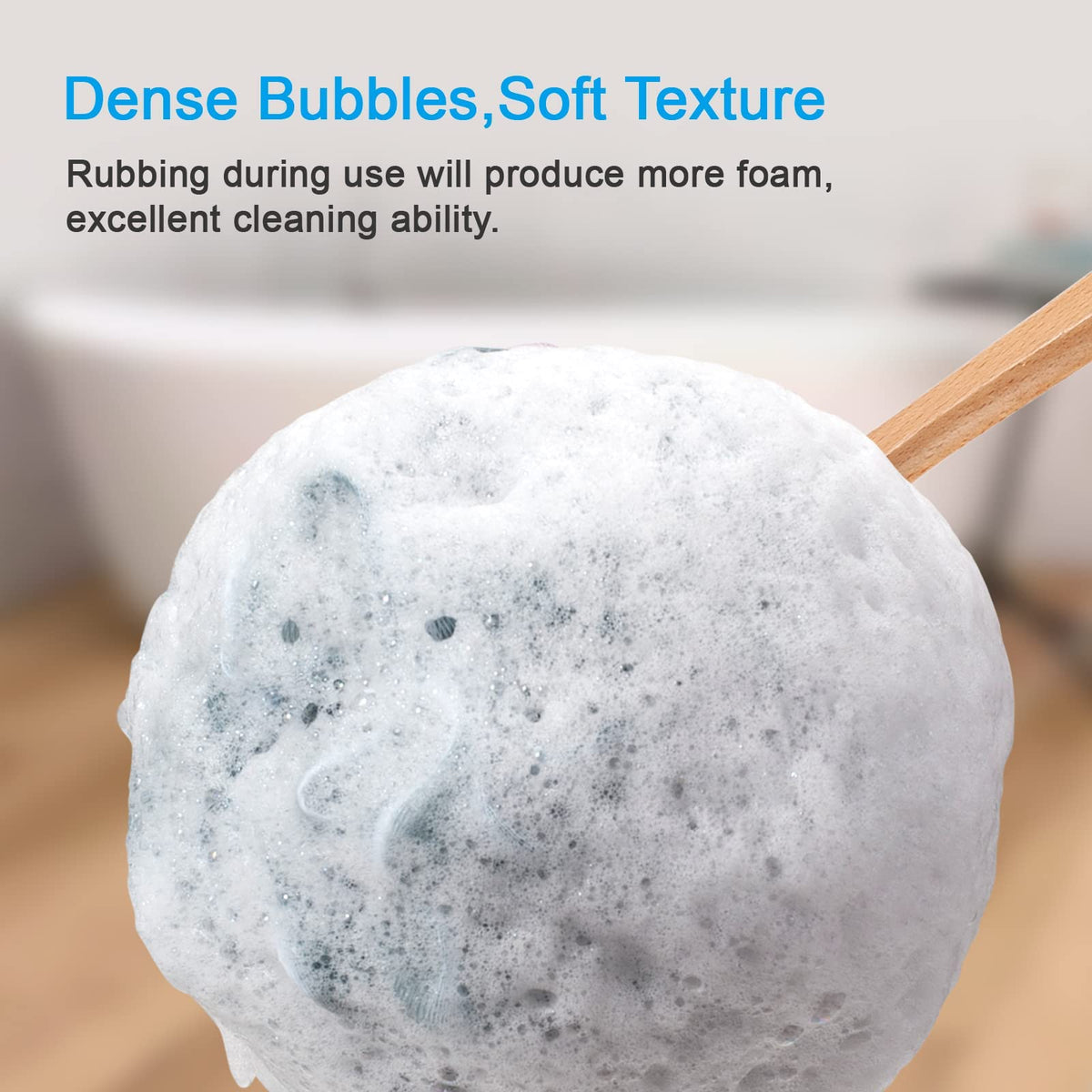 AmazerBath in-shower use cleaning back to reach difficult areas