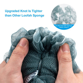 AmazerBath close-up of dense PE mesh texture for rich foam