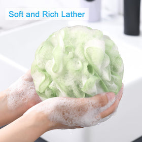 AmazerBath close-up of dense PE mesh texture emphasizing rich lather creation benefit
