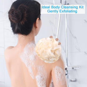 AmazerBath hanging ribbon detail for easy drying and storage