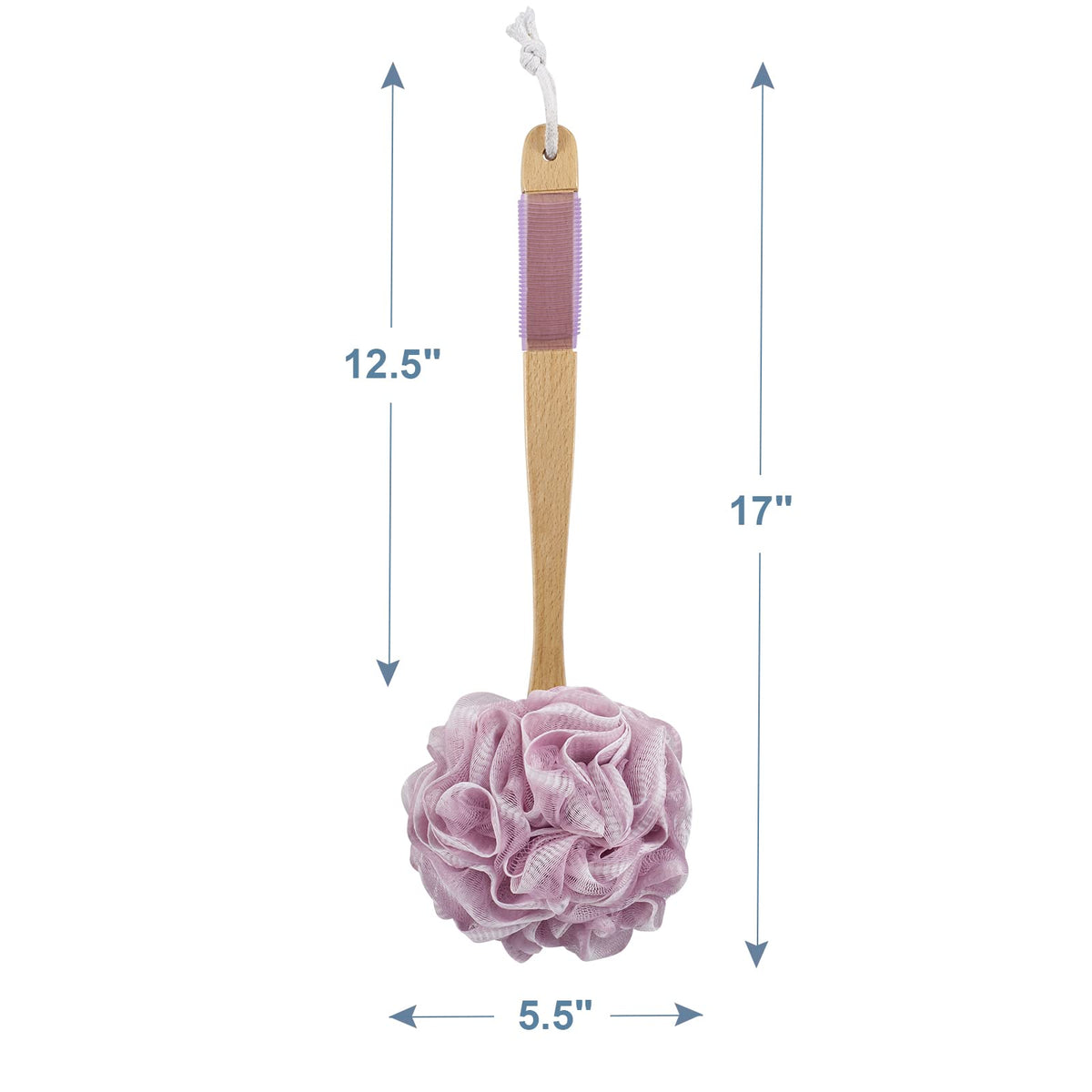 AmazerBath loofah set staged in bathroom showing practical lifestyle appeal