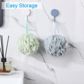 AmazerBath loofah staged in bathroom to show lifestyle use and soft comfort