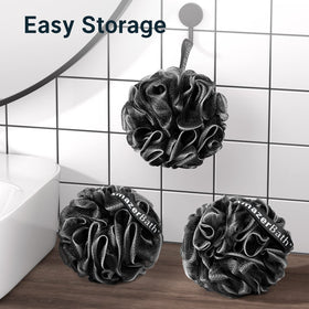 AmazerBath loofah in bathroom lifestyle setting showing everyday use