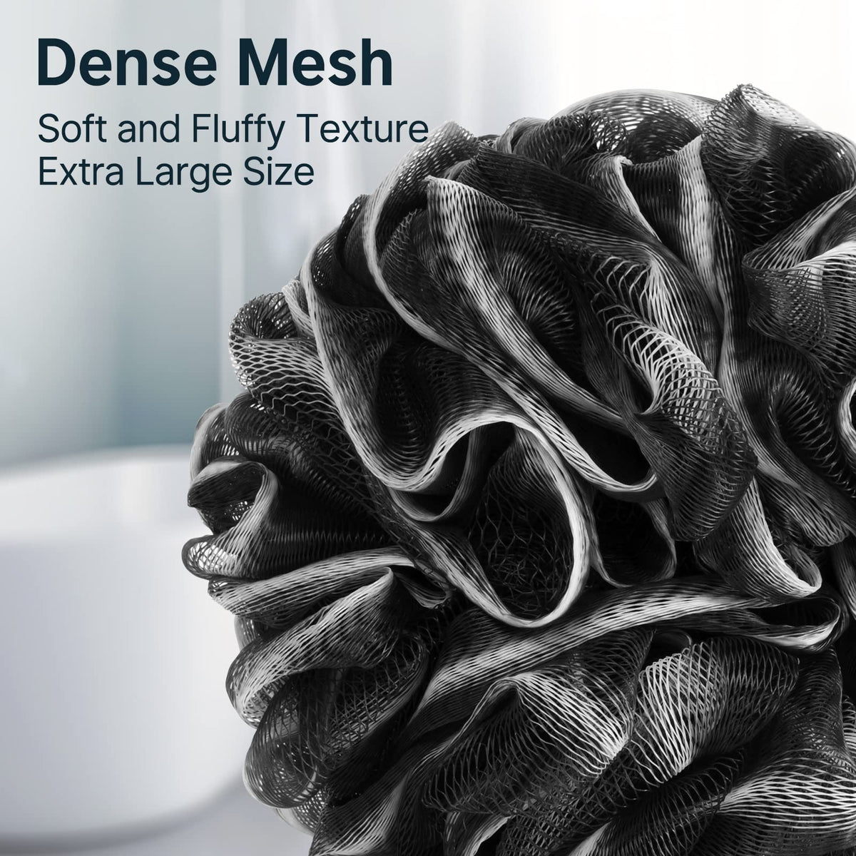 AmazerBath close-up mesh texture highlighting dense foam generation