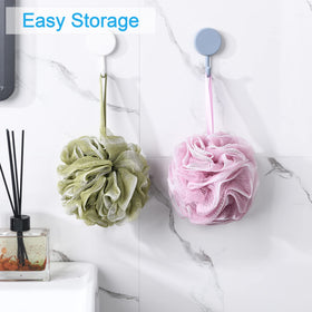 AmazerBath loofah placed in bathroom setting showing everyday use benefit