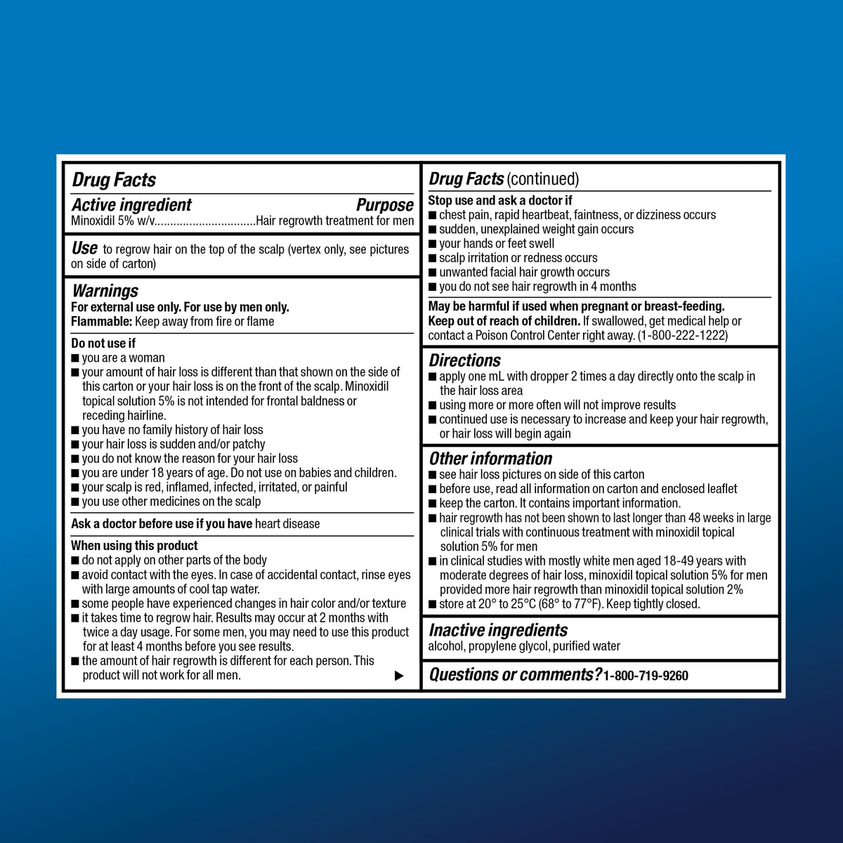 Amazon Basic Care bottle label close-up, clear ingredient and usage information for buyers