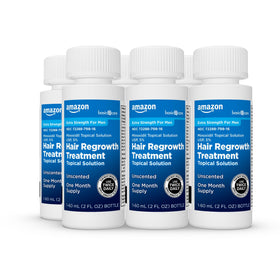 Amazon Basic Care solution texture in dropper, unscented formula clarity and smooth consistency