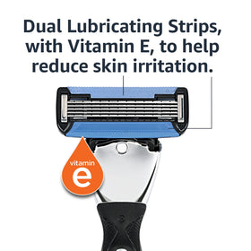 Amazon Basics cartridge anti-clog channels shown during rinse for easier cleaning benefit