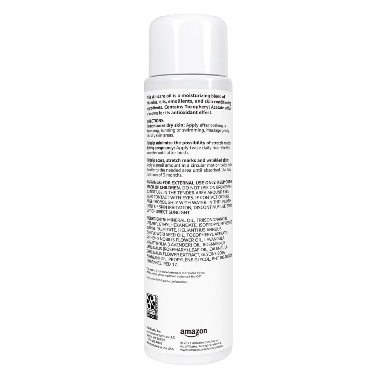 Amazon Basics with calendula lavender rosemary chamomile showing botanical calming benefit