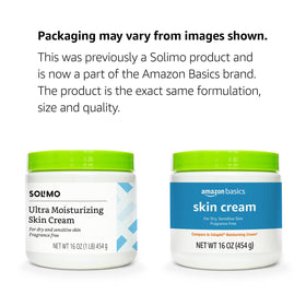 Amazon Basics cream texture close-up demonstrating thick emollient hydration
