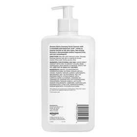 Amazon Basics pump producing soft foam, demonstrating gentle application and quick coverage