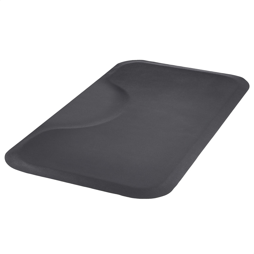 Amazon Basics front view of salon mat showing rectangular shape and durable finish, improves standing comfort