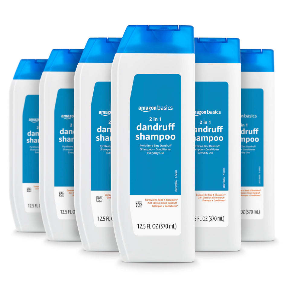 Amazon Basics front packaging showing bottle and branding, clear product benefit