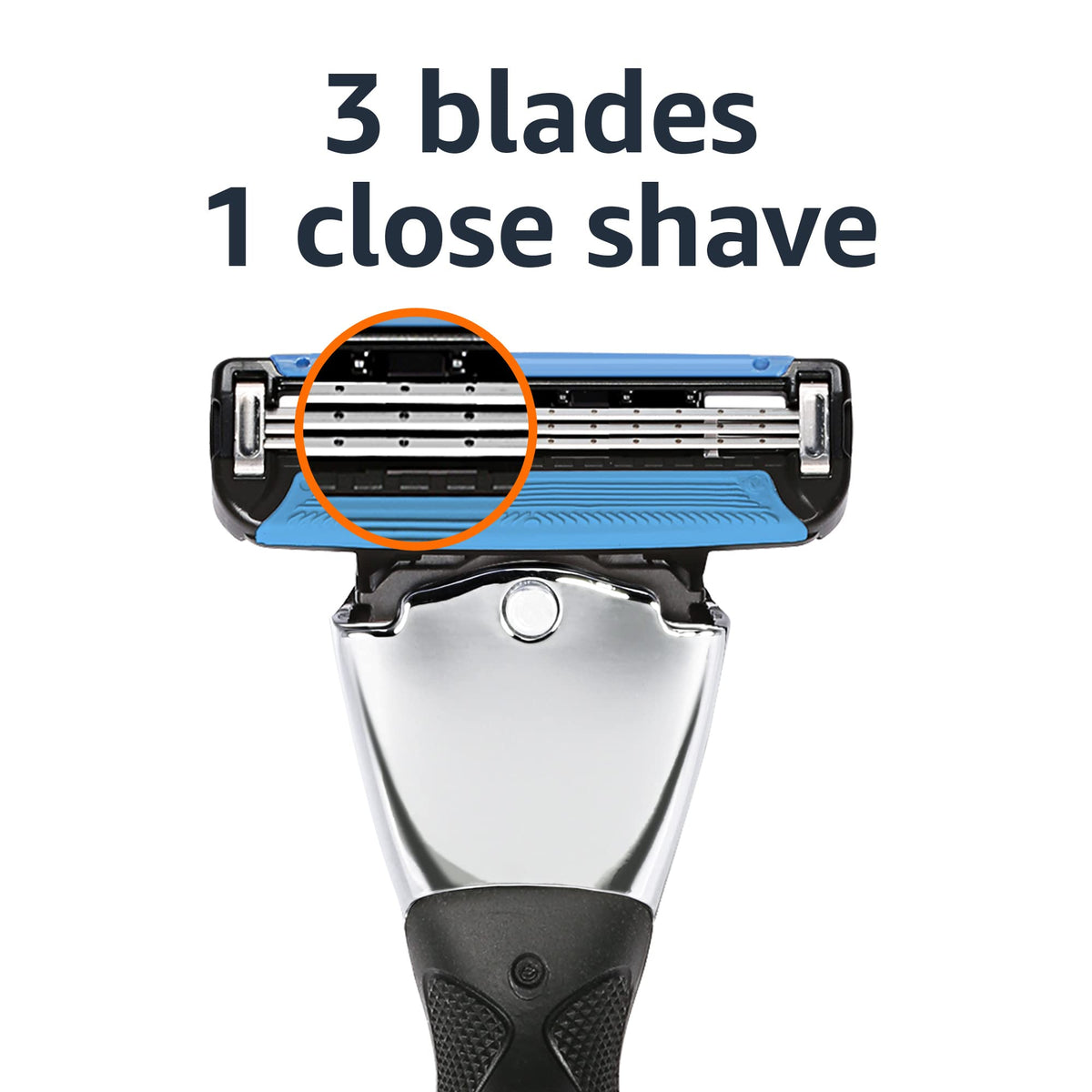Amazon Basics handle with cartridge clicked in place illustrating easy replacement