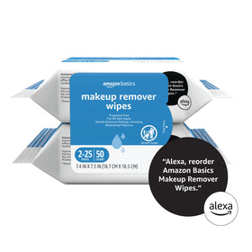 Amazon Basics open pack with visible wipes demonstrating resealable freshness