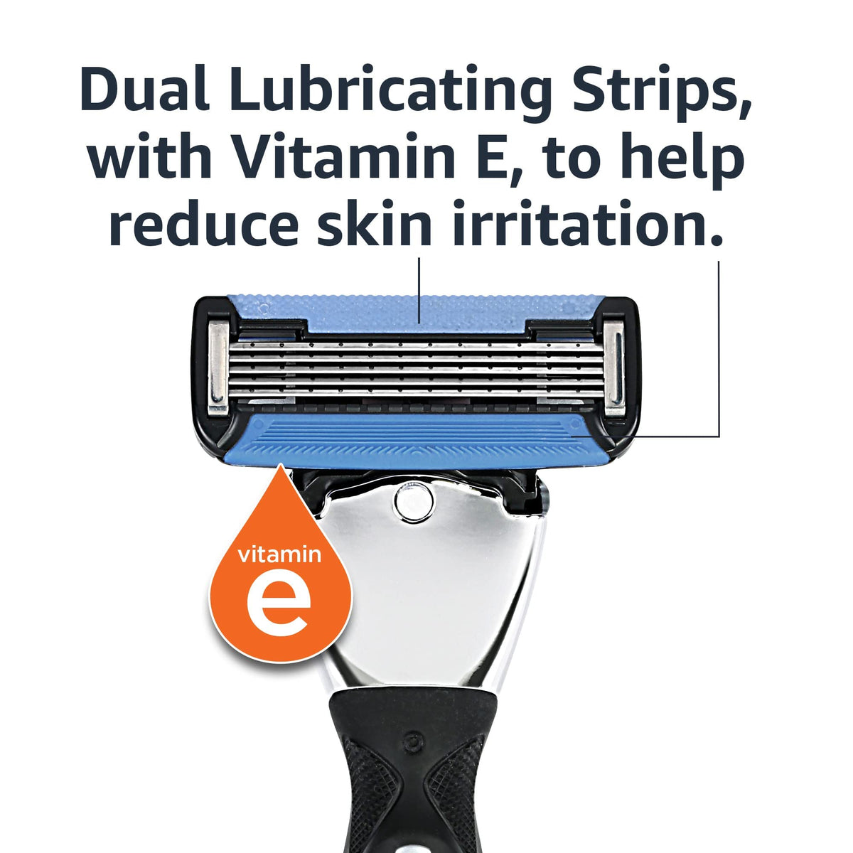 Amazon Basics razor in use shaving jawline for smoother close shave