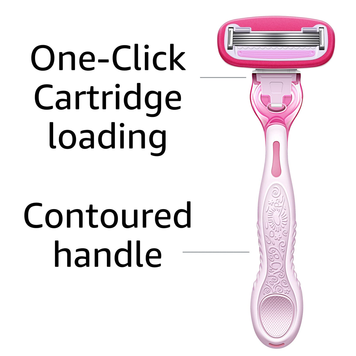 Amazon Basics razor held in hand showing scale and comfortable handling benefit