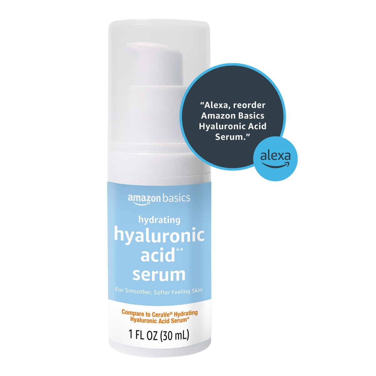 Amazon Basics serum layered under moisturizer demonstrating hydration boosting benefit