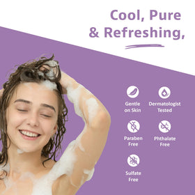 Amazon Essentials shampoo pouring to show smooth texture and gentle lather benefit