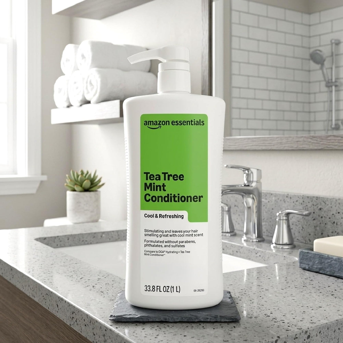 Amazon Essentials conditioner texture close-up highlighting creamy hydration