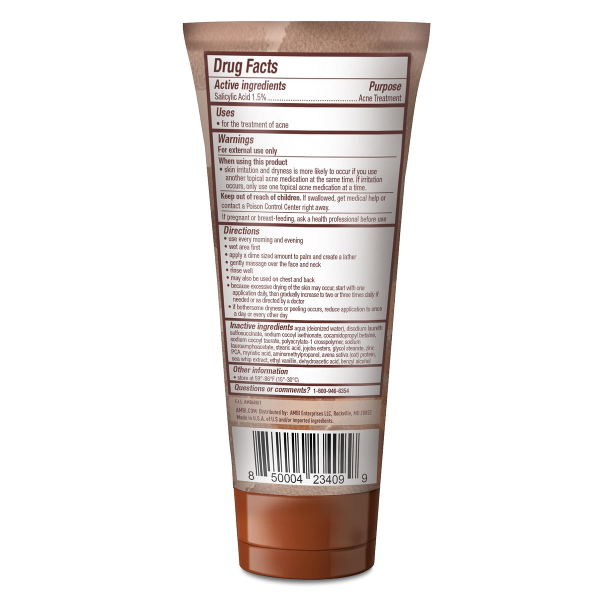Ambi tube on bathroom shelf illustrating everyday skincare routine