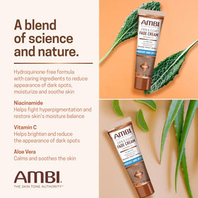 Ambi bottle next to sunscreen suggesting daytime protection to maintain results